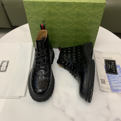 Replica Gucci Boots For Men #1256563 $96.00 USD for Wholesale