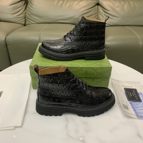 Replica Gucci Boots For Men #1256563 $96.00 USD for Wholesale