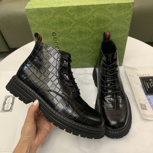 Wholesale Gucci Boots For Men #1256564 $96.00 USD, Wholesale Quality Replica Gucci Boots