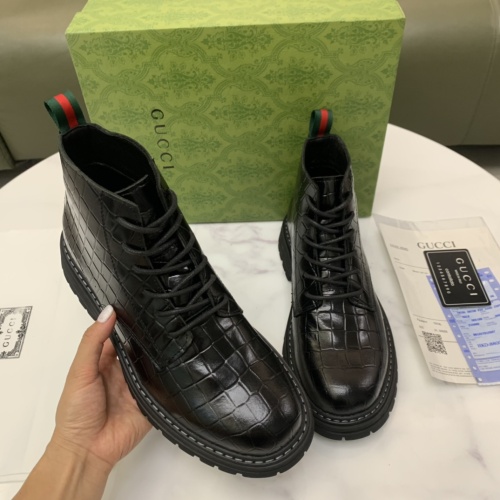 Replica Gucci Boots For Men #1256564 $96.00 USD for Wholesale