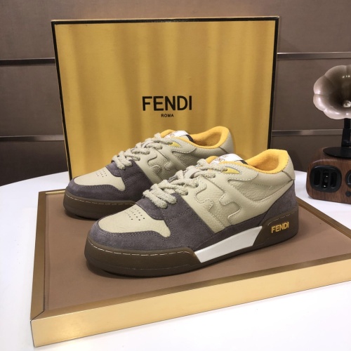 Wholesale Fendi Casual Shoes For Men #1256736 $105.00 USD, Wholesale Quality Replica Fendi Casual Shoes