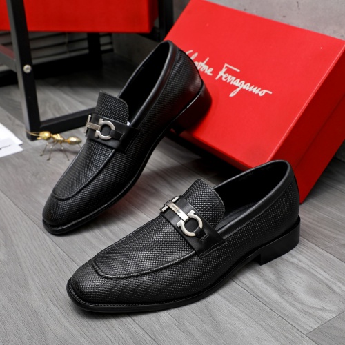 Wholesale Salvatore Ferragamo Leather Shoes For Men #1256811 $82.00 USD, Wholesale Quality Replica Salvatore Ferragamo Leather Shoes