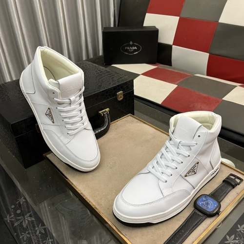 Replica Prada High Top Shoes For Men #1256860 $82.00 USD for Wholesale