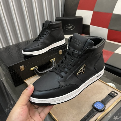 Wholesale Prada High Top Shoes For Men #1256862 $82.00 USD, Wholesale Quality Replica Prada High Top Shoes