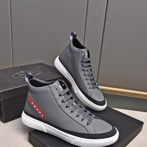 Replica Prada High Top Shoes For Men #1256872 $82.00 USD for Wholesale