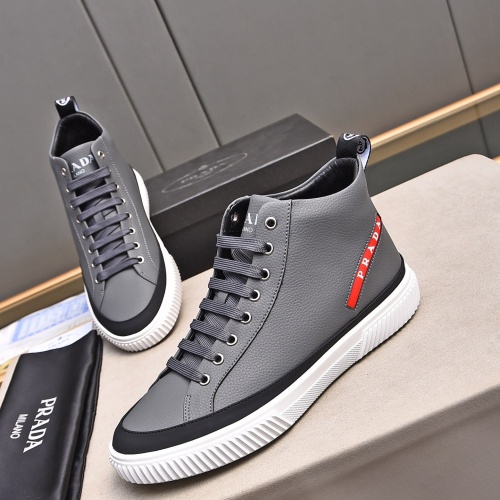 Replica Prada High Top Shoes For Men #1256872 $82.00 USD for Wholesale