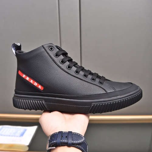 Replica Prada High Top Shoes For Men #1256873 $82.00 USD for Wholesale