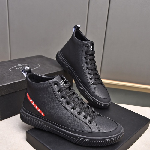 Replica Prada High Top Shoes For Men #1256873 $82.00 USD for Wholesale