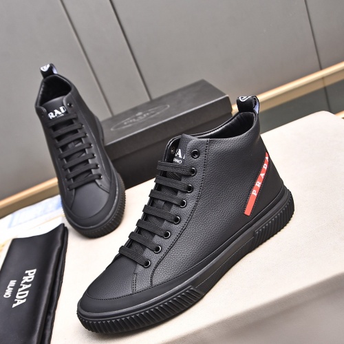 Replica Prada High Top Shoes For Men #1256873 $82.00 USD for Wholesale