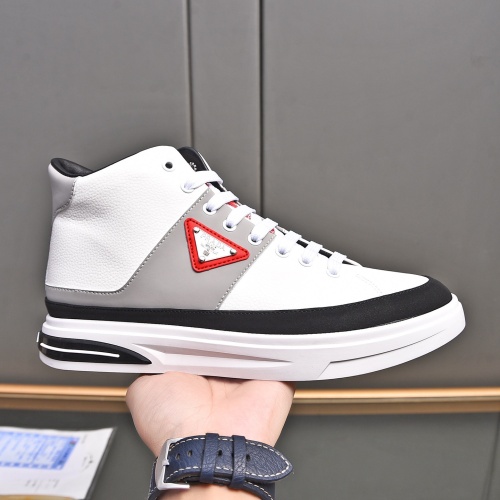 Replica Prada High Top Shoes For Men #1256875 $82.00 USD for Wholesale