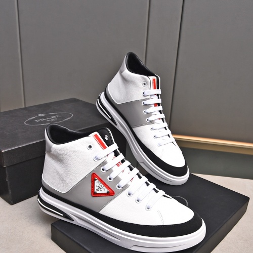 Replica Prada High Top Shoes For Men #1256875 $82.00 USD for Wholesale