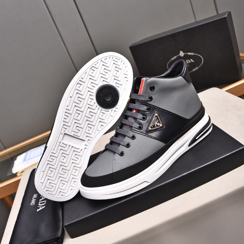 Replica Prada High Top Shoes For Men #1256876 $82.00 USD for Wholesale