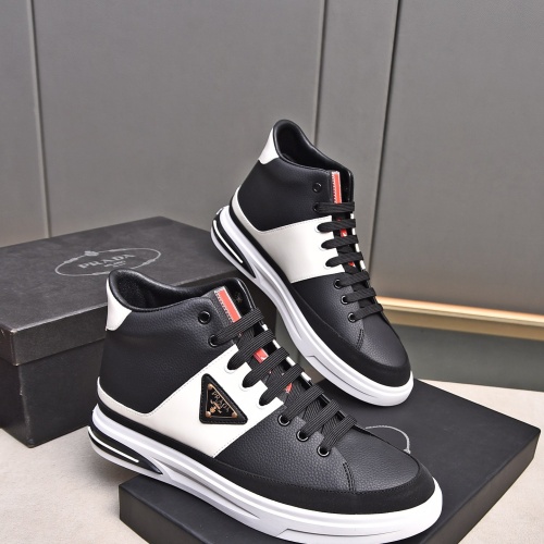 Replica Prada High Top Shoes For Men #1256877 $82.00 USD for Wholesale