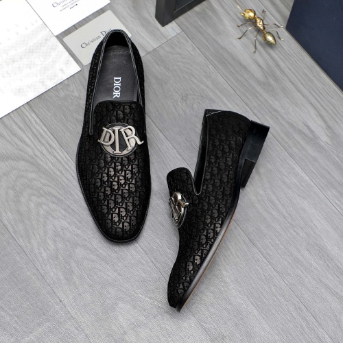 Replica Christian Dior Leather Shoes For Men #1256923 $92.00 USD for Wholesale