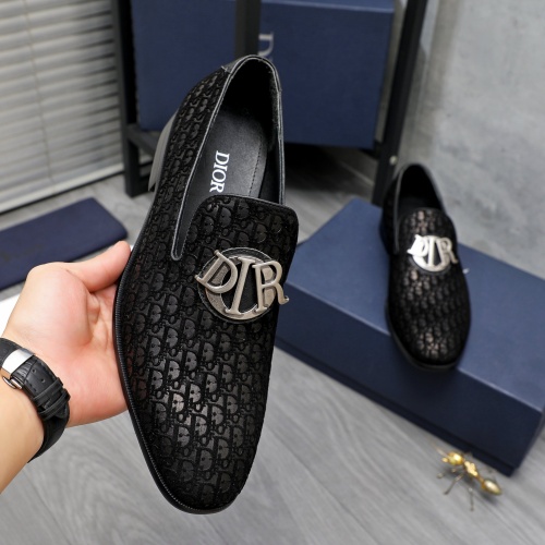 Replica Christian Dior Leather Shoes For Men #1256923 $92.00 USD for Wholesale