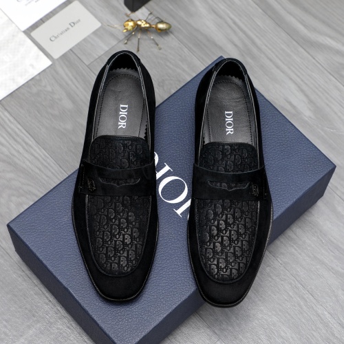 Replica Christian Dior Leather Shoes For Men #1256924 $92.00 USD for Wholesale