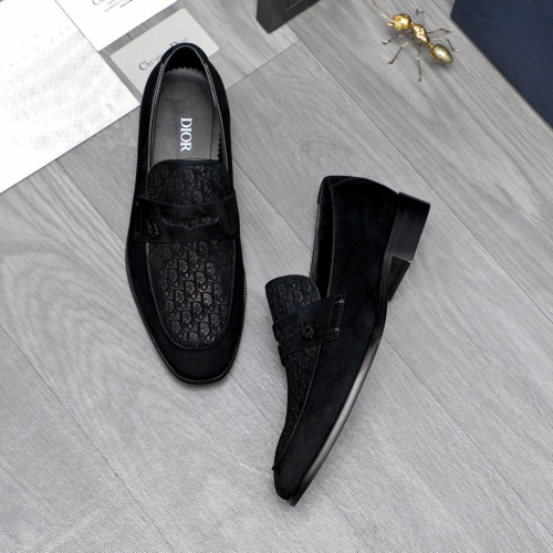 Replica Christian Dior Leather Shoes For Men #1256924 $92.00 USD for Wholesale