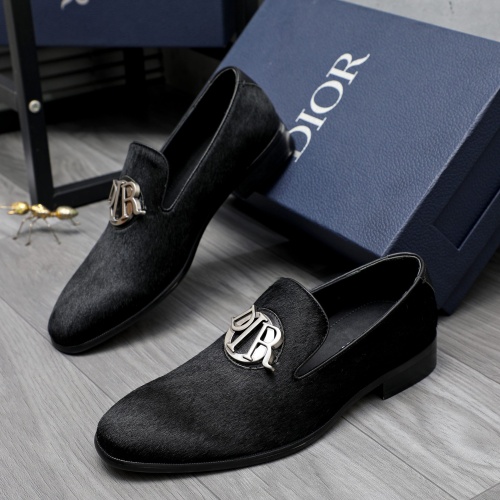 Wholesale Christian Dior Leather Shoes For Men #1256925 $96.00 USD, Wholesale Quality Replica Christian Dior Leather Shoes