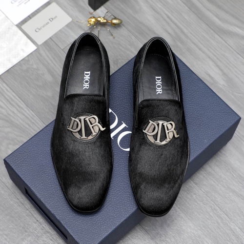 Replica Christian Dior Leather Shoes For Men #1256925 $96.00 USD for Wholesale