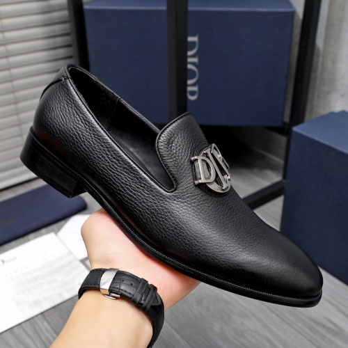 Replica Christian Dior Leather Shoes For Men #1256926 $92.00 USD for Wholesale