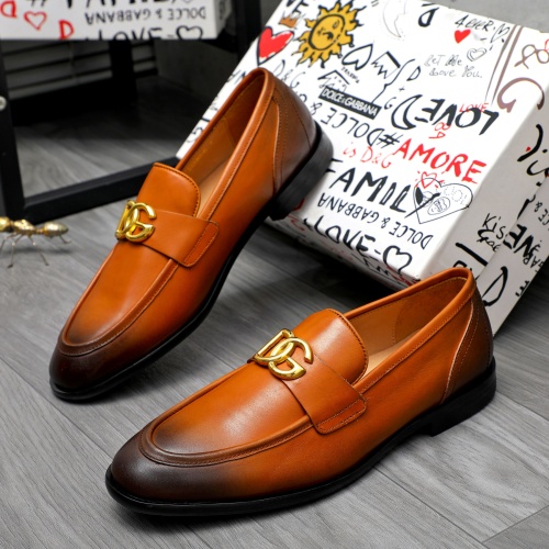 Wholesale Dolce &amp; Gabbana D&amp;G Leather Shoes For Men #1256935 $125.00 USD, Wholesale Quality Replica Dolce &amp; Gabbana D&amp;G Leather Shoes