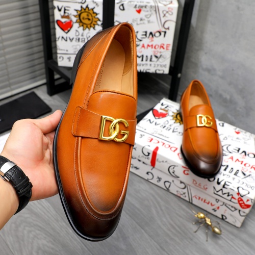 Replica Dolce & Gabbana D&G Leather Shoes For Men #1256935 $125.00 USD for Wholesale