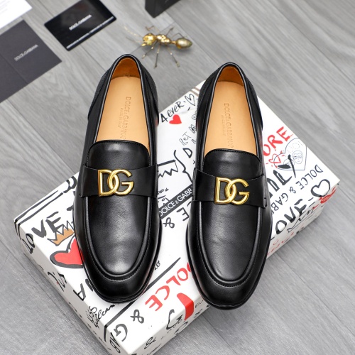 Replica Dolce & Gabbana D&G Leather Shoes For Men #1256938 $125.00 USD for Wholesale