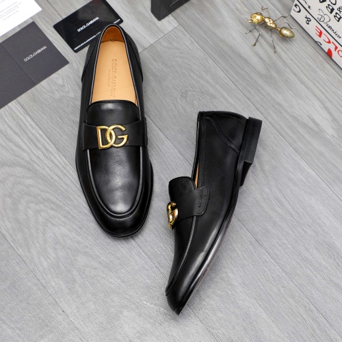 Replica Dolce & Gabbana D&G Leather Shoes For Men #1256938 $125.00 USD for Wholesale