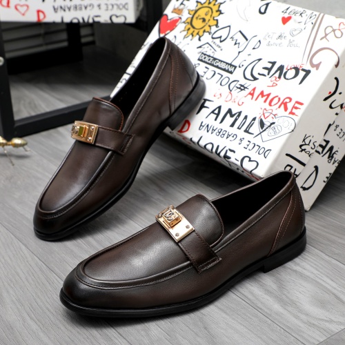 Wholesale Dolce &amp; Gabbana D&amp;G Leather Shoes For Men #1256943 $125.00 USD, Wholesale Quality Replica Dolce &amp; Gabbana D&amp;G Leather Shoes