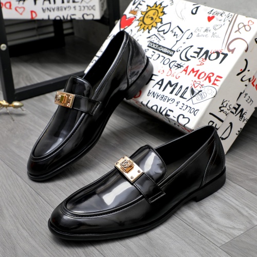 Wholesale Dolce &amp; Gabbana D&amp;G Leather Shoes For Men #1256944 $125.00 USD, Wholesale Quality Replica Dolce &amp; Gabbana D&amp;G Leather Shoes