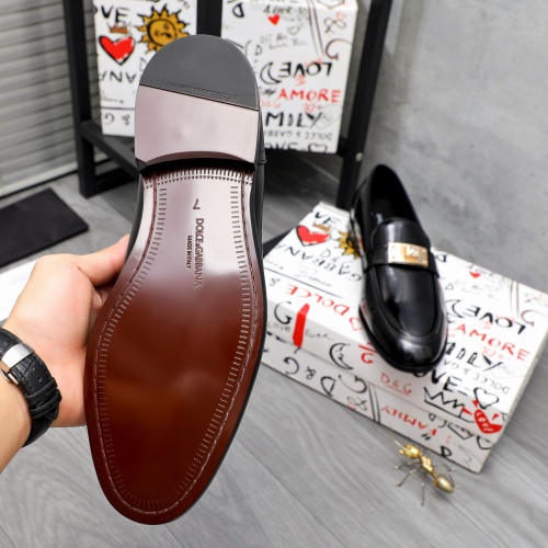 Replica Dolce & Gabbana D&G Leather Shoes For Men #1256944 $125.00 USD for Wholesale