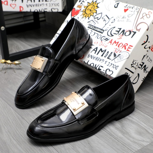 Wholesale Dolce &amp; Gabbana D&amp;G Leather Shoes For Men #1256946 $125.00 USD, Wholesale Quality Replica Dolce &amp; Gabbana D&amp;G Leather Shoes