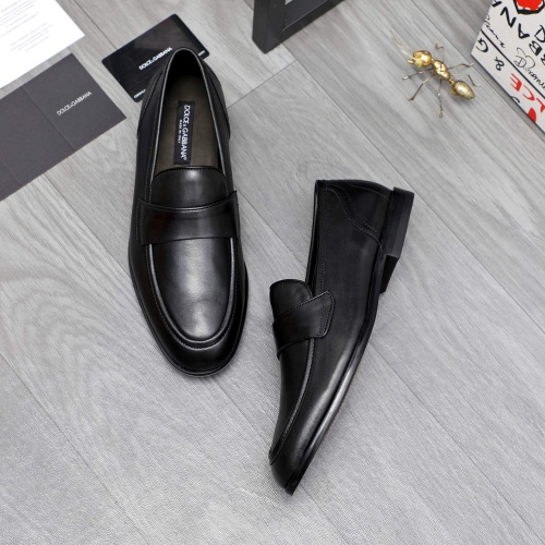 Replica Dolce & Gabbana D&G Leather Shoes For Men #1256947 $125.00 USD for Wholesale