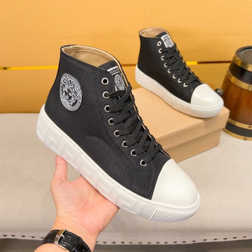 Replica Versace High Tops Shoes For Men #1256958 $76.00 USD for Wholesale