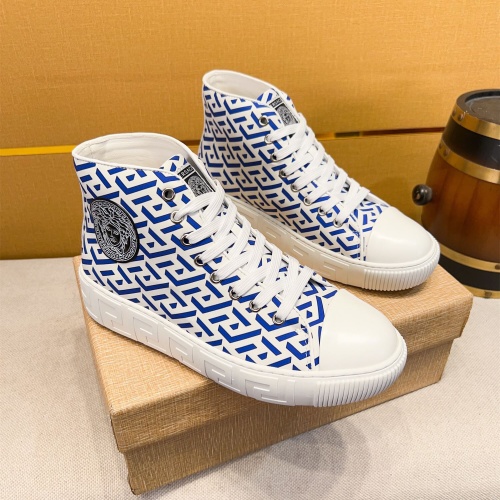 Wholesale Versace High Tops Shoes For Men #1256959 $76.00 USD, Wholesale Quality Replica Versace High Tops Shoes