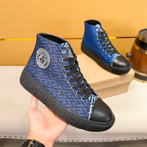 Replica Versace High Tops Shoes For Men #1256961 $76.00 USD for Wholesale