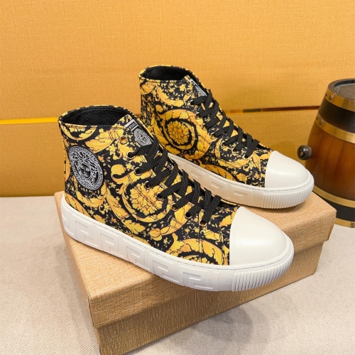 Wholesale Versace High Tops Shoes For Men #1256962 $76.00 USD, Wholesale Quality Replica Versace High Tops Shoes