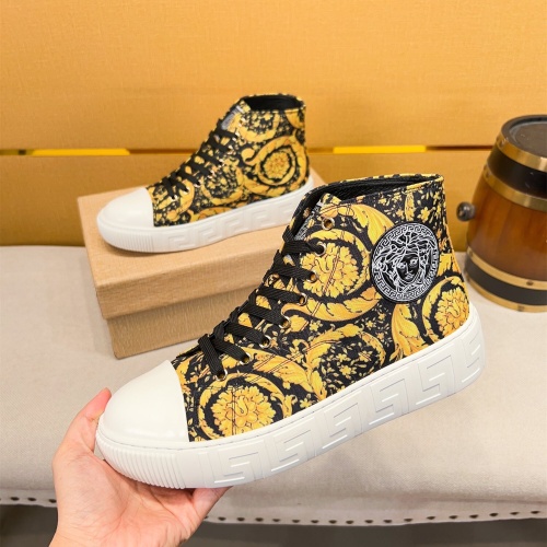 Replica Versace High Tops Shoes For Men #1256962 $76.00 USD for Wholesale