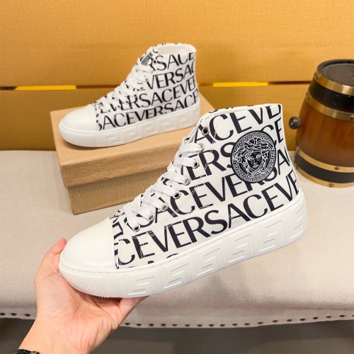 Replica Versace High Tops Shoes For Men #1256963 $76.00 USD for Wholesale