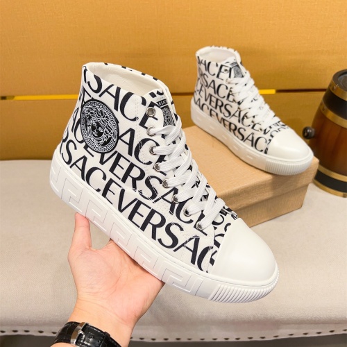 Replica Versace High Tops Shoes For Men #1256963 $76.00 USD for Wholesale