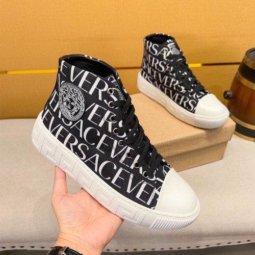 Replica Versace High Tops Shoes For Men #1256964 $76.00 USD for Wholesale