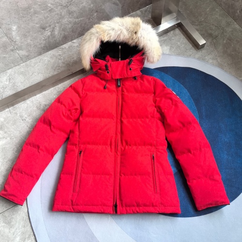 Replica Canada Goose Down Feather Coat Long Sleeved For Women #1256998 $170.00 USD for Wholesale