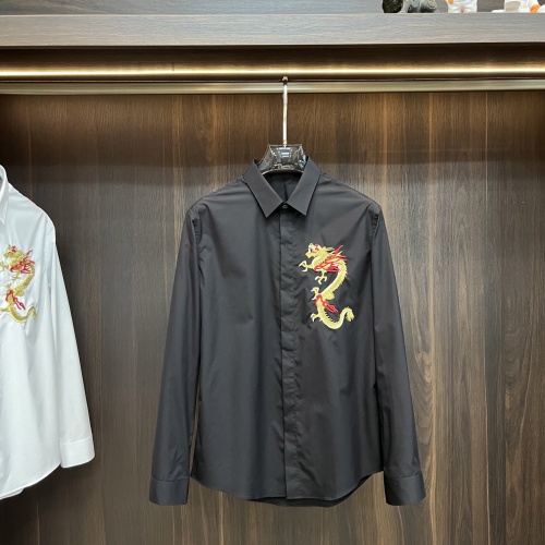 Wholesale Dolce &amp; Gabbana D&amp;G Shirts Long Sleeved For Men #1257011 $92.00 USD, Wholesale Quality Replica Dolce &amp; Gabbana D&amp;G Shirts