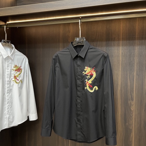 Replica Dolce & Gabbana D&G Shirts Long Sleeved For Men #1257011 $92.00 USD for Wholesale