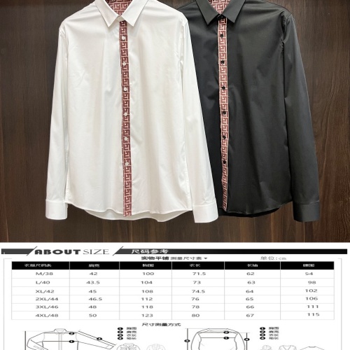 Replica Fendi Shirts Long Sleeved For Men #1257016 $92.00 USD for Wholesale