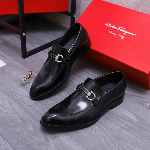 Wholesale Salvatore Ferragamo Leather Shoes For Men #1257026 $82.00 USD, Wholesale Quality Replica Salvatore Ferragamo Leather Shoes