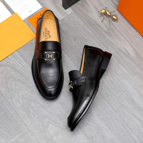 Replica Hermes Leather Shoes For Men #1257041 $82.00 USD for Wholesale