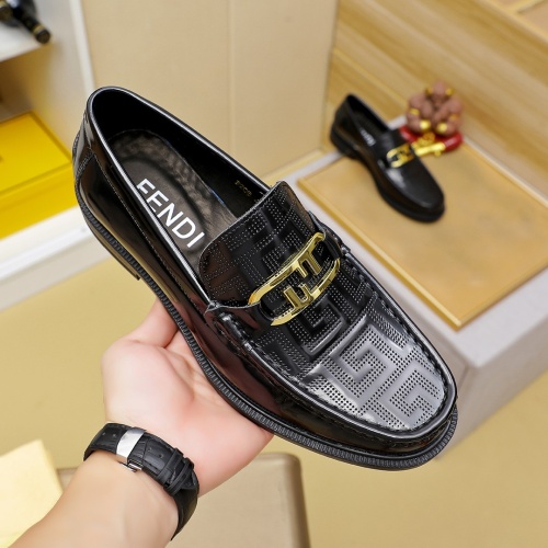 Replica Fendi Leather Shoes For Men #1257067 $85.00 USD for Wholesale