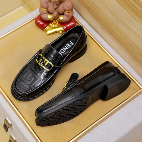 Replica Fendi Leather Shoes For Men #1257067 $85.00 USD for Wholesale