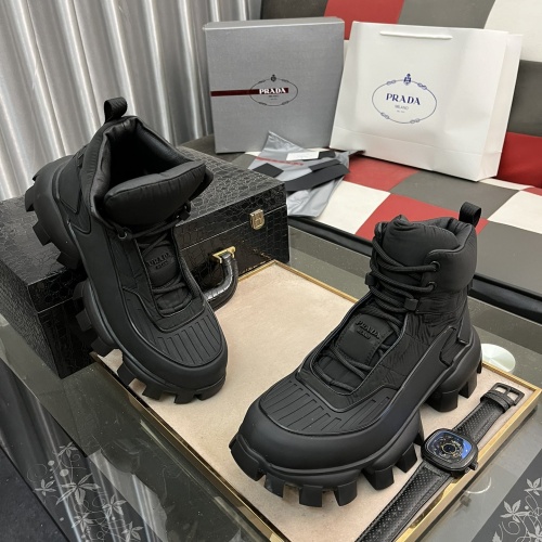 Replica Prada Boots For Men #1257086 $100.00 USD for Wholesale